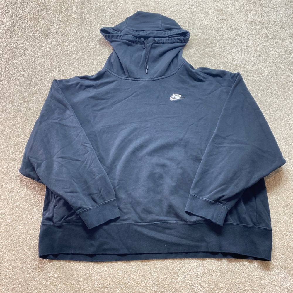 Nike Sweatshirt‎ Womens 1X Sportswear Black Hoodie Pullover Comfort